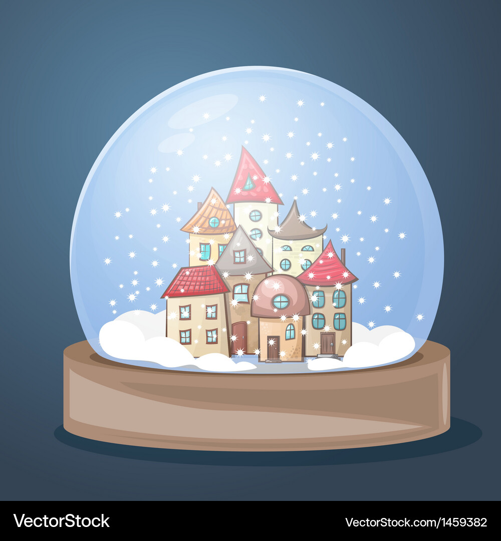 Snow globe Royalty Free Vector Image - VectorStock