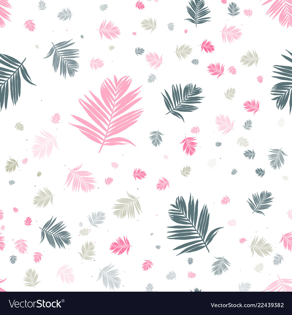 Tropical leaves pattern vector image Tropical leaves pattern