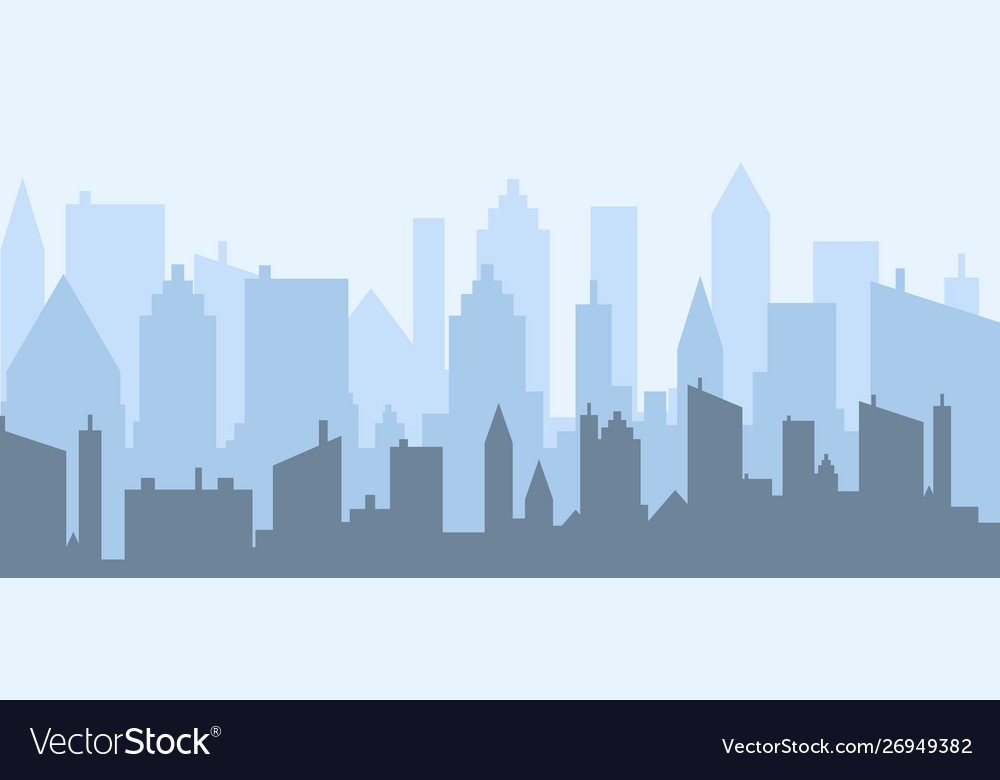 Urban landscapeskyscraper view silhouette design