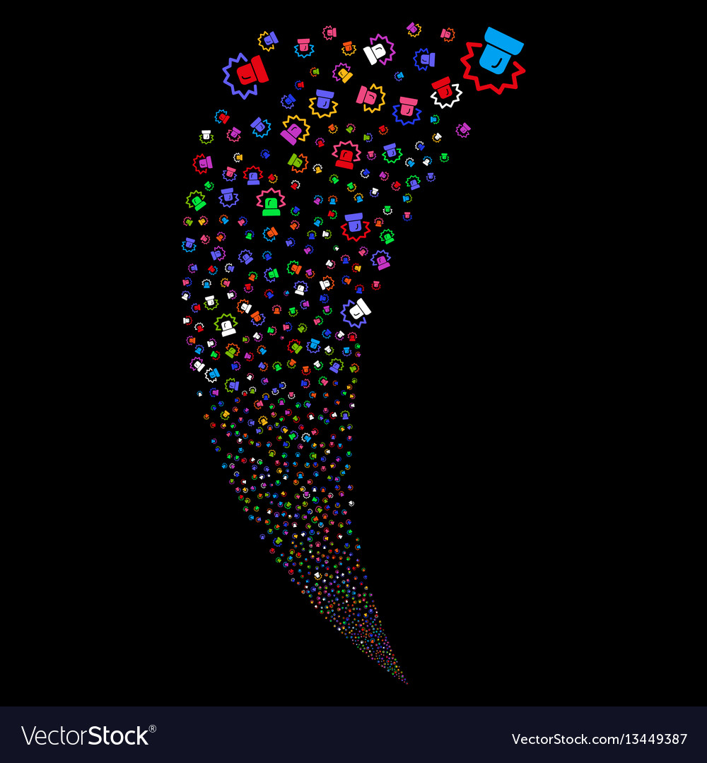 Alarm random stream vector image Alarm random stream