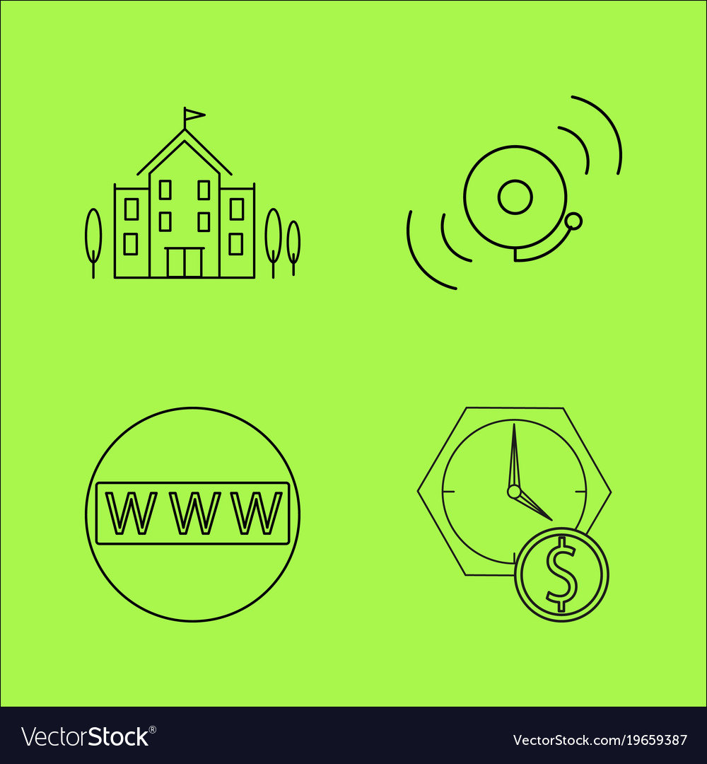 Basic content simple linear outline icon set