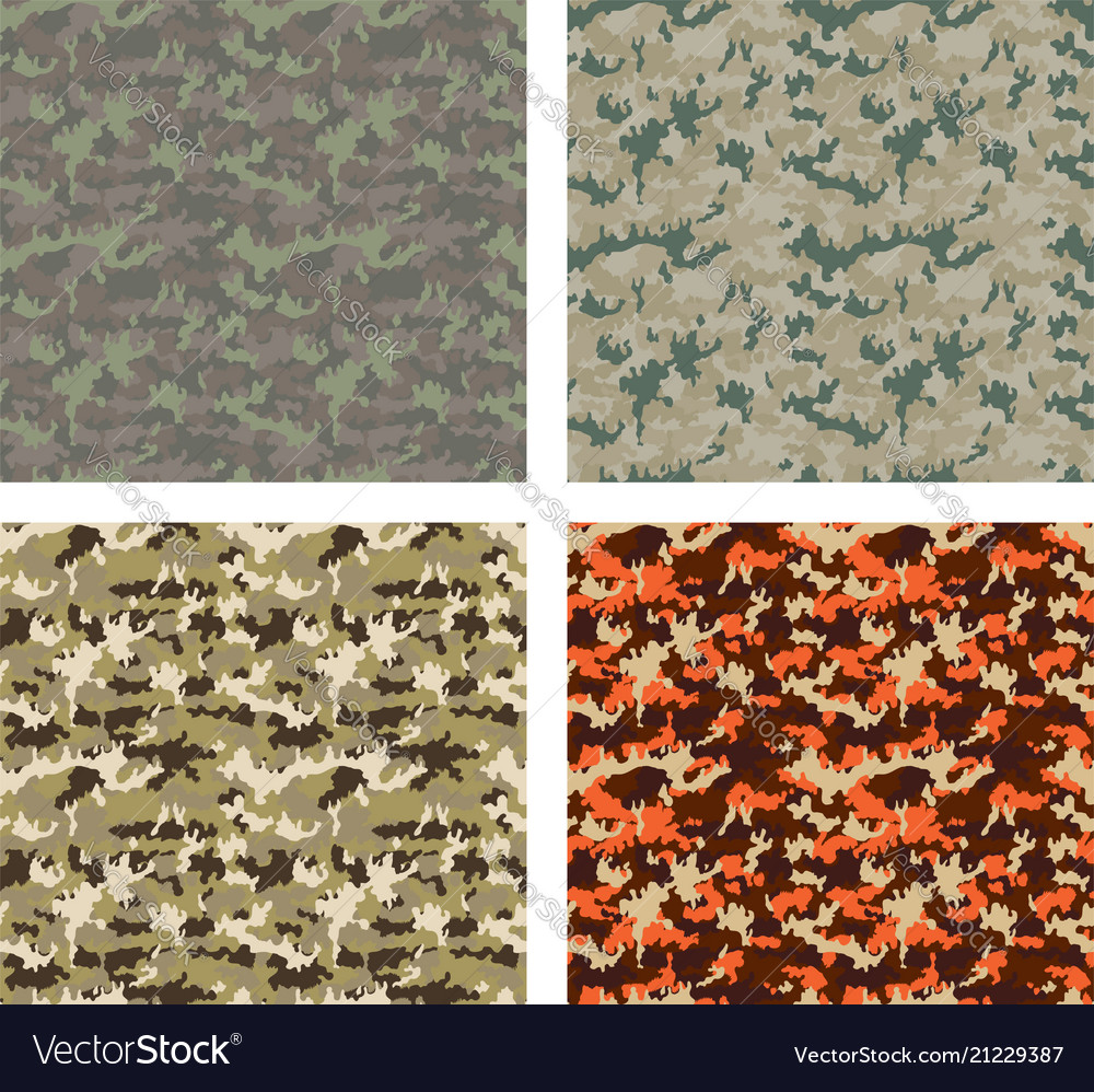 Camouflage Musterdesign mit unterschiedlicher Farbe Vector Image Camouflage Musterdesign mit unterschiedlicher Farbe