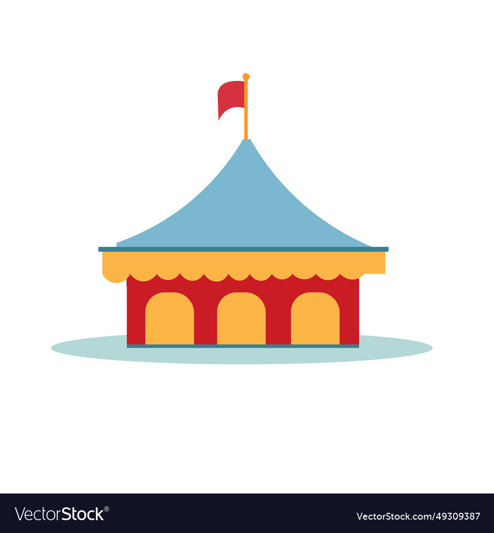 Carnival fun fair design elements amusement park