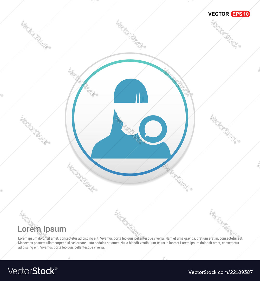 Chat user icon - white circle button