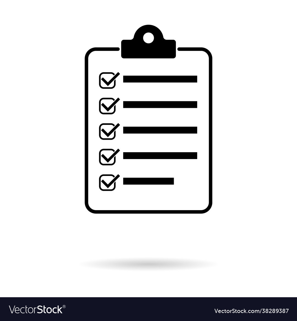 Check list checklist flat web icon with shadow