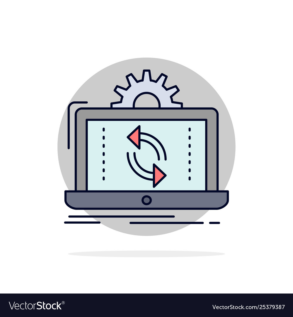 Data processing analysis reporting sync flat vector image Data processing analysis reporting sync flat