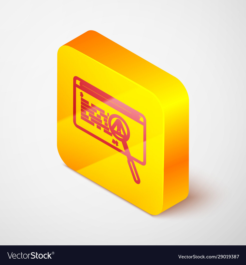 Isometric line system bug concept icon isolated vector image Isometric line system bug concept icon isolated