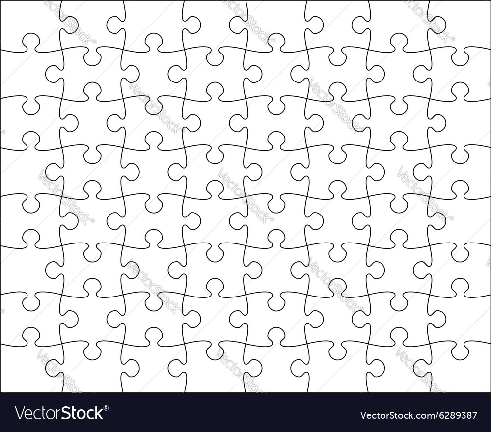 Jigsaw Puzzle Template Editable Blend Royalty Free Vector