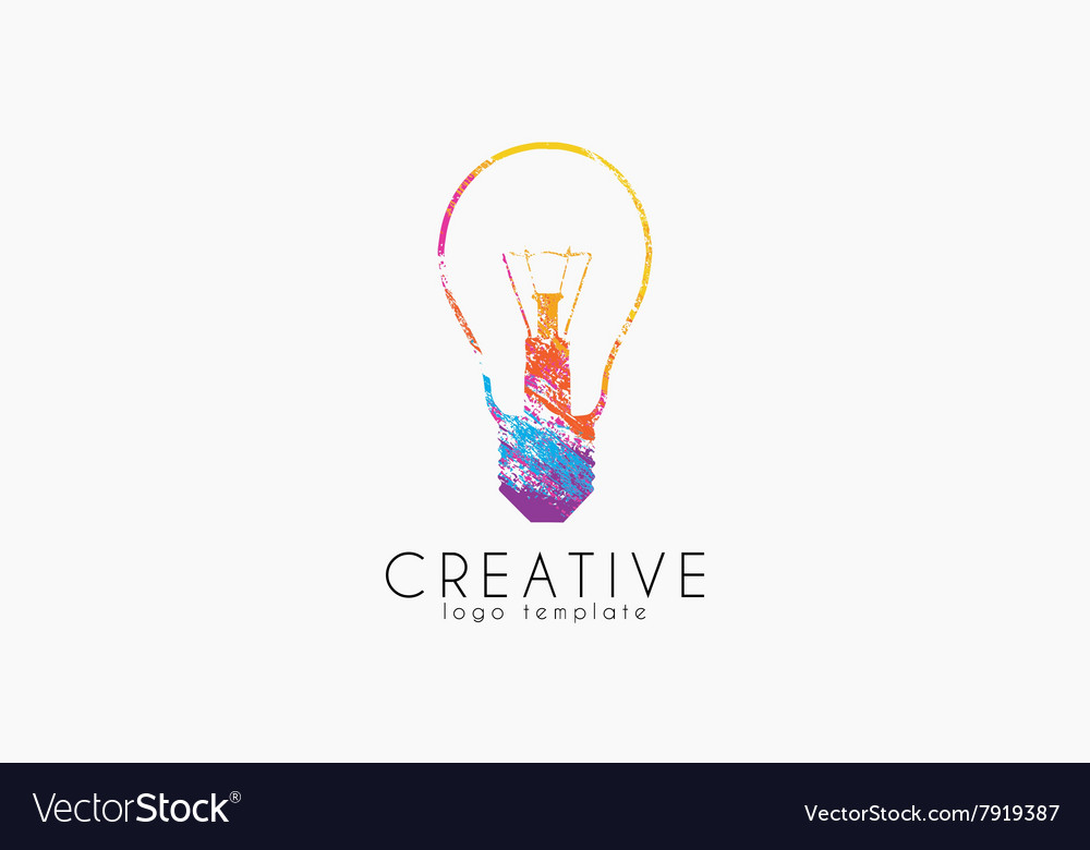 Lightbulb logo idea logo creative logo bulb Vector Image