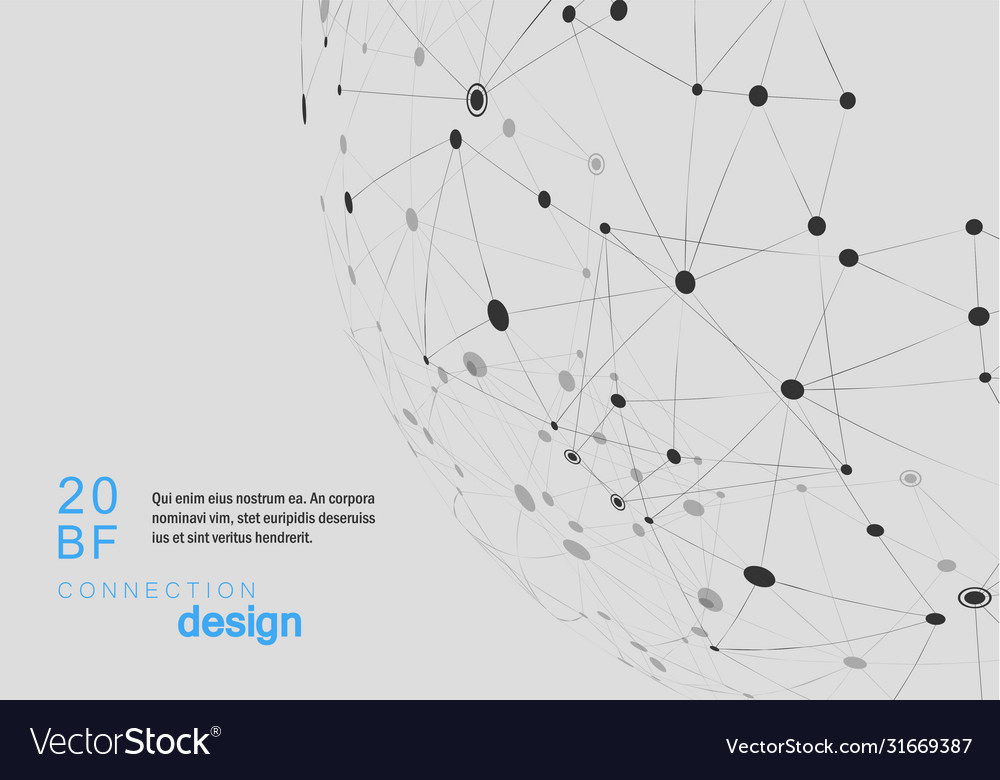 Network abstract background with connected vector image Network abstract background with connected