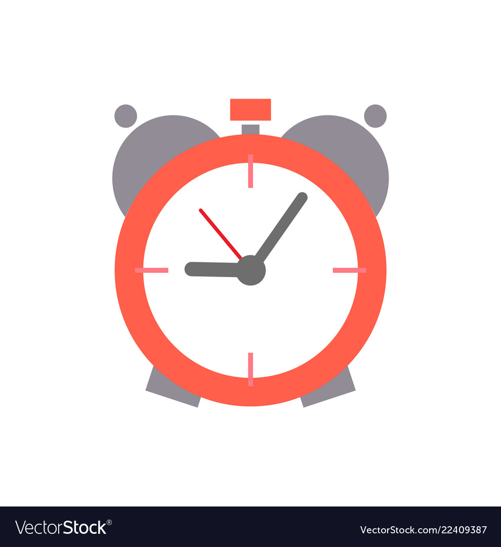 Old round alarm clock with mechanic system inside