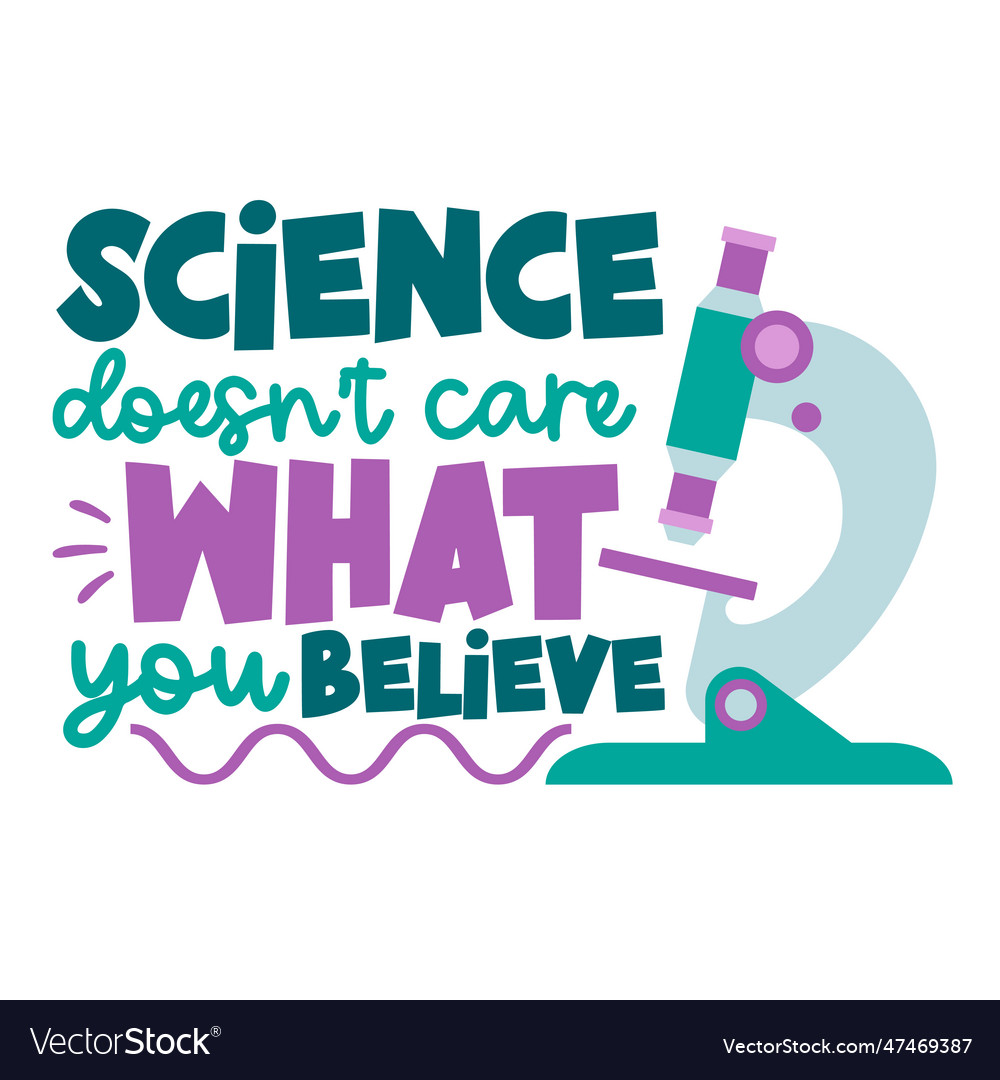 Science Hand Drawn Motivation Lettering Phrase Vector Image