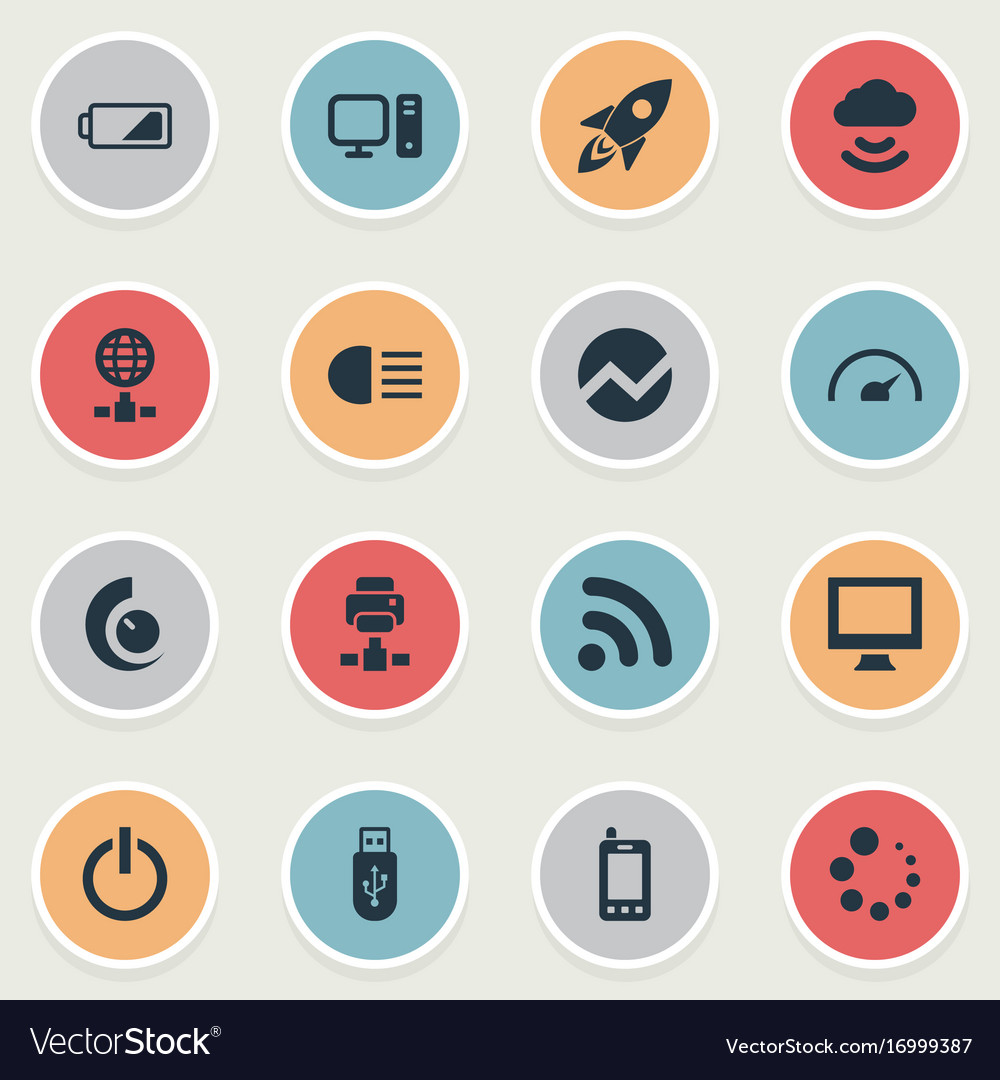 Set of simple gadget icons
