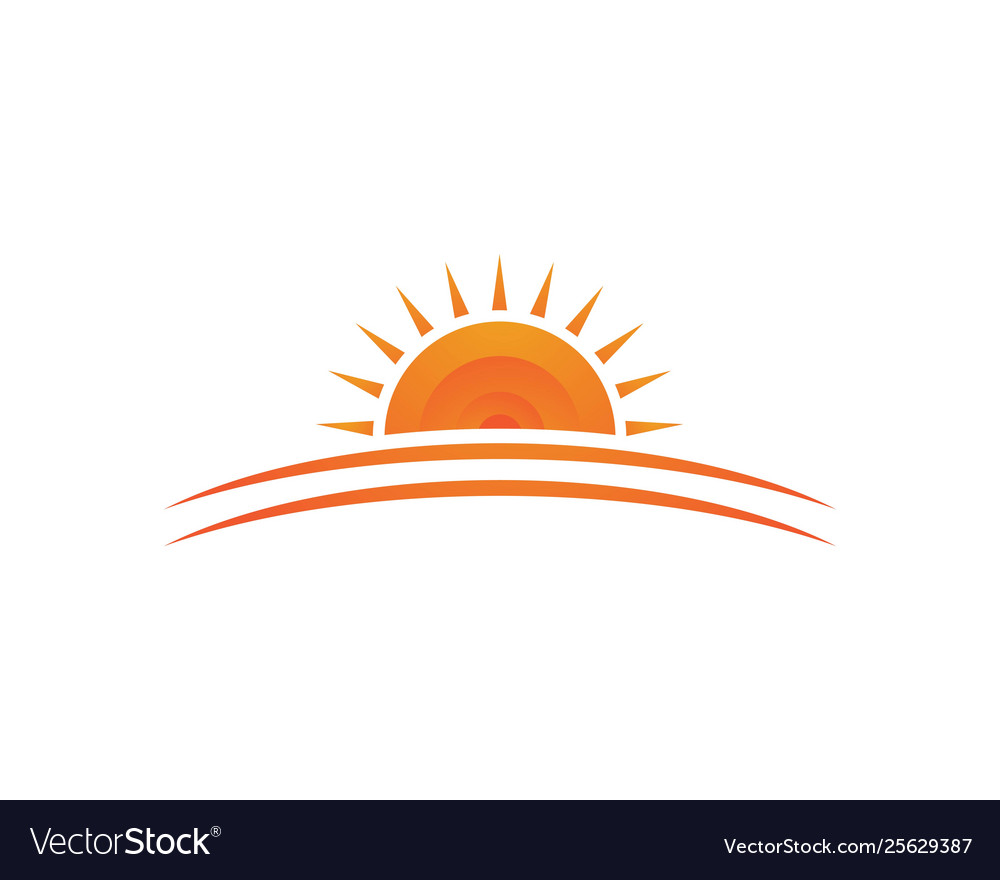 Sun logo generic icon template Royalty Free Vector Image