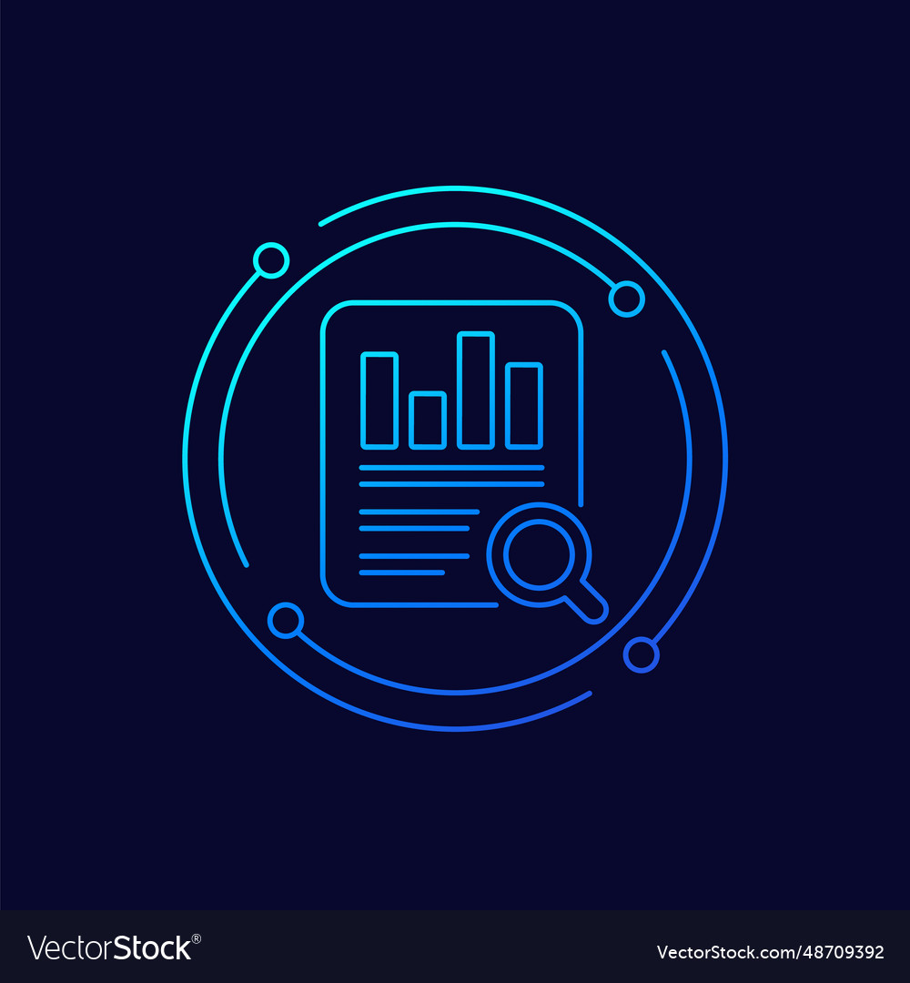 Audit icon auditing financial statement linear