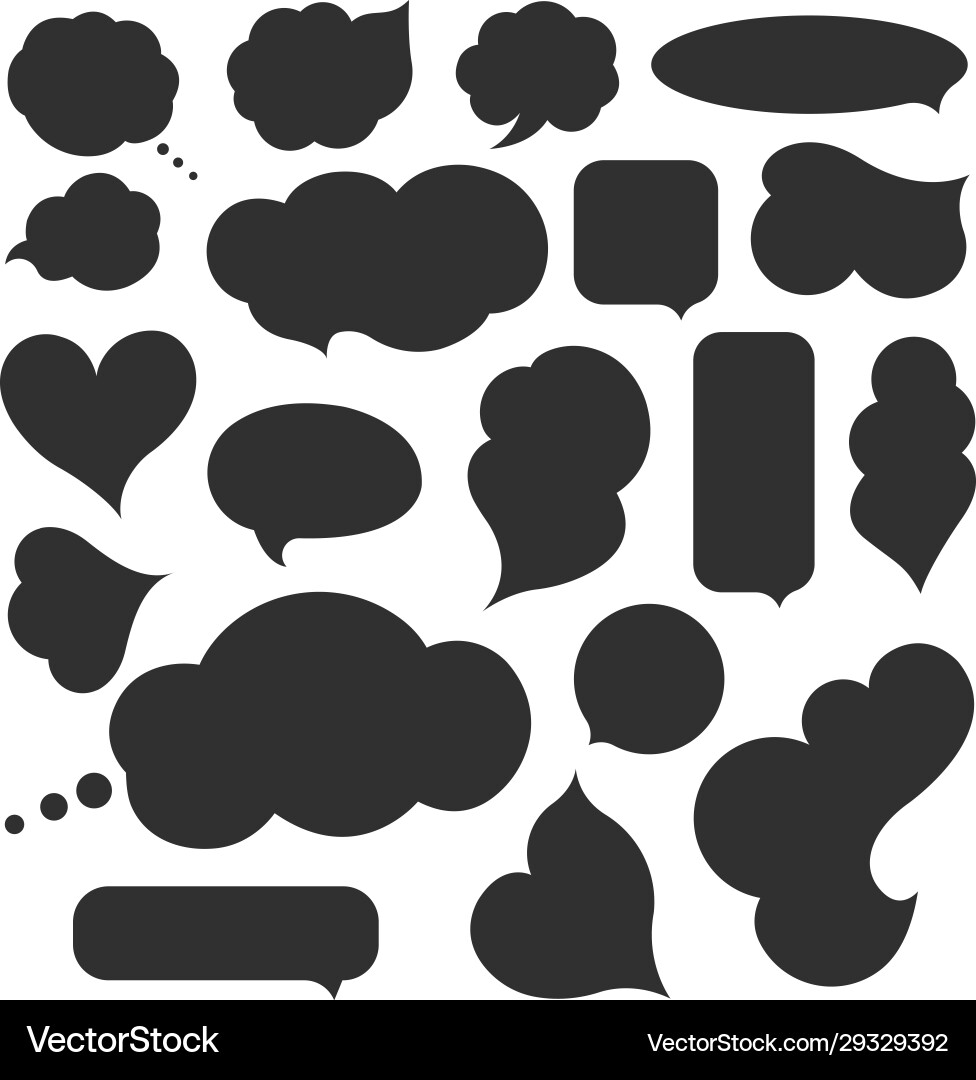 Blank empty speech bubbles Royalty Free Vector Image
