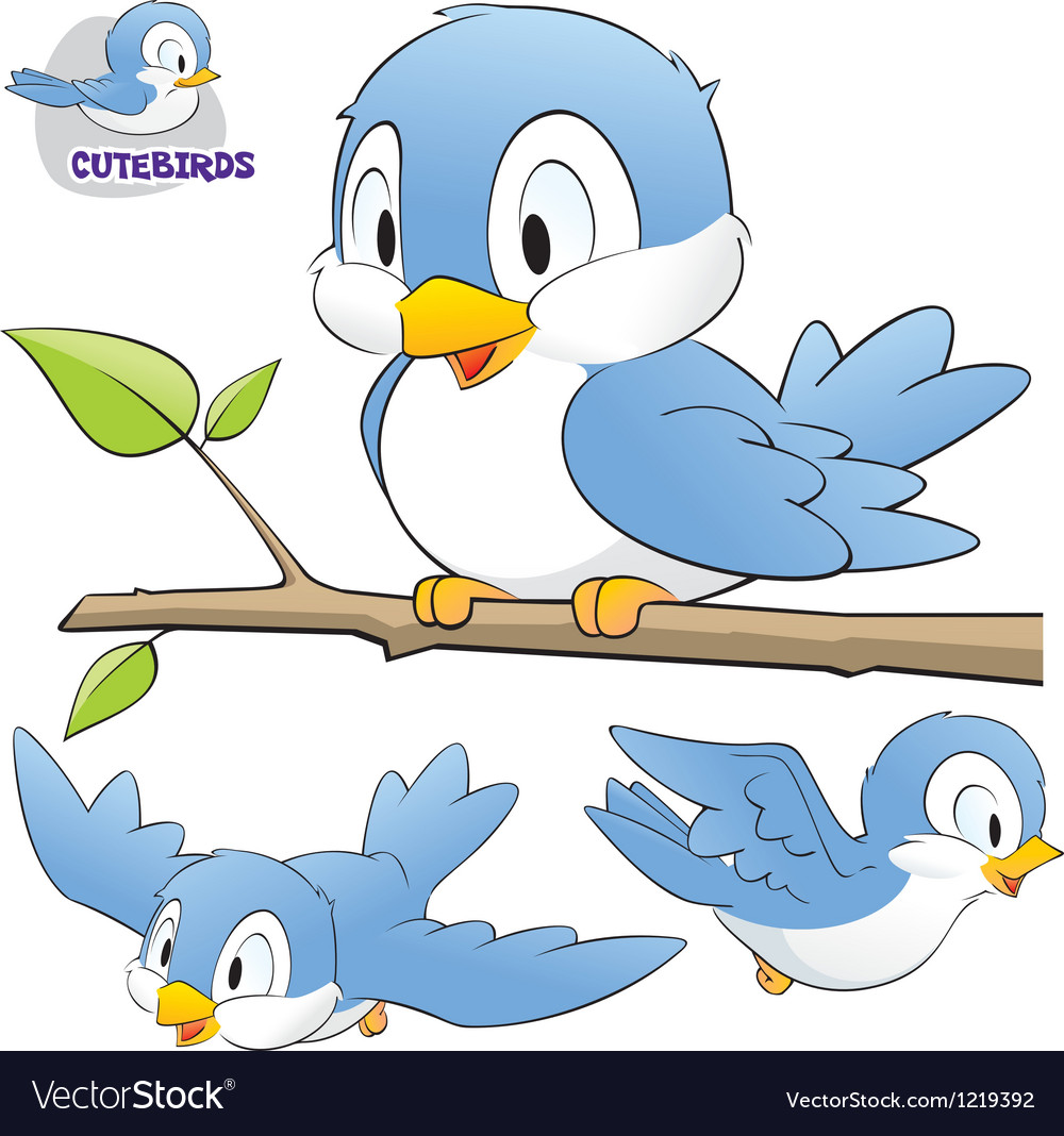 Cartoon birds Royalty Free Vector Image - VectorStock