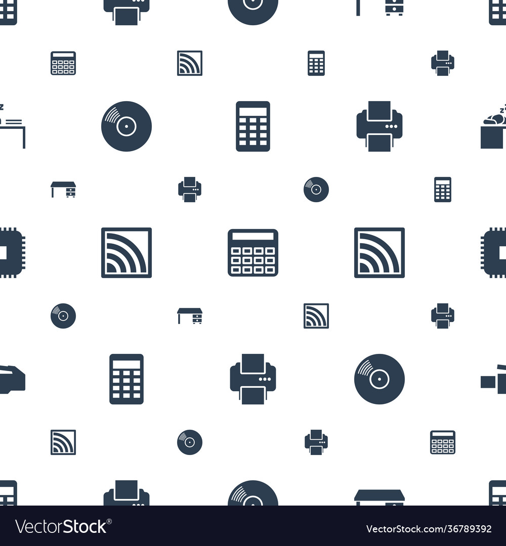 Computer icons pattern seamless white background