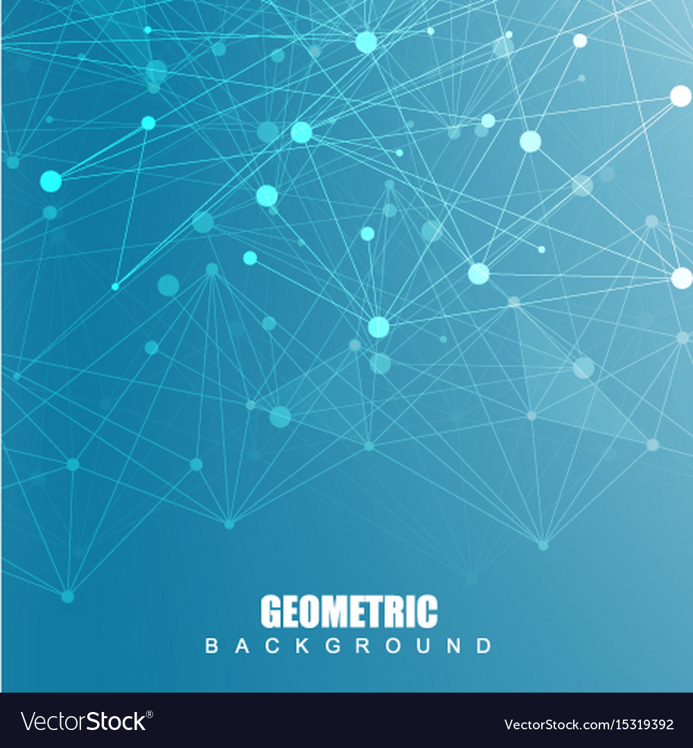 Geometric abstract background with connected line