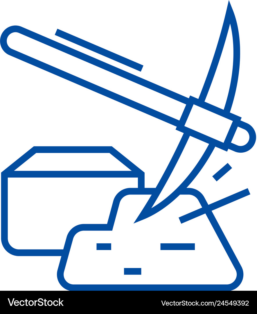 Gold Mining Icon - Hummer with Nuggets Royalty Free Vector