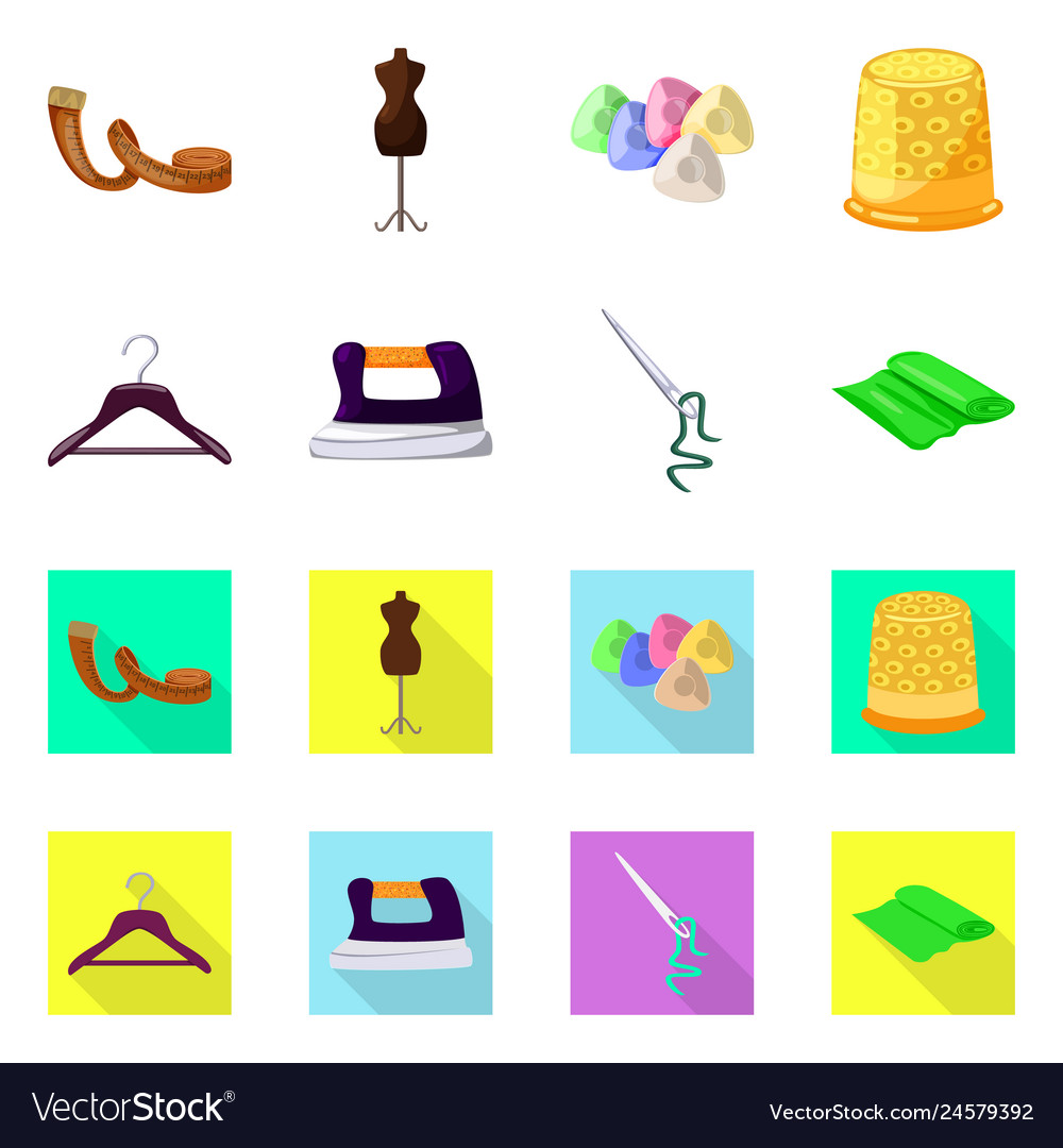 Isolated object of craft and handcraft symbol set vector image Isolated object of craft and handcraft symbol set