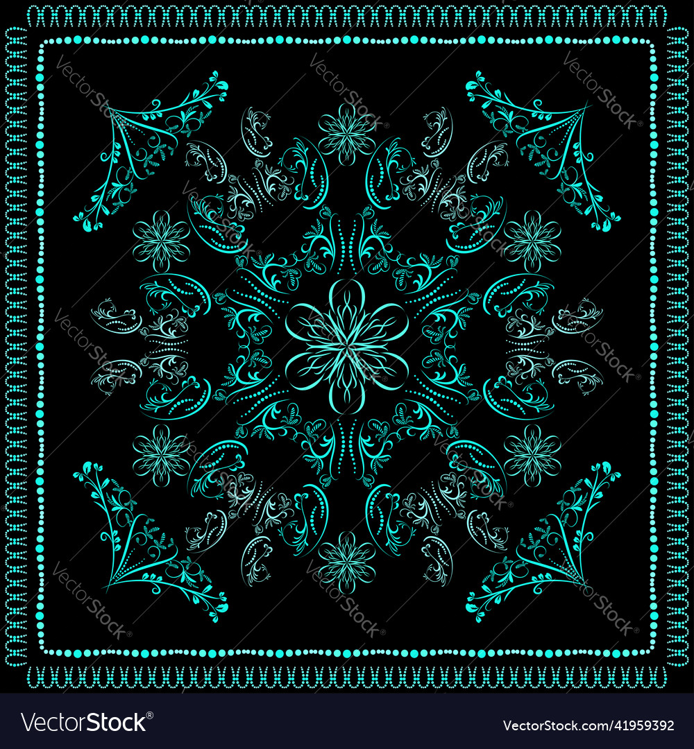 Monochrome abstract pattern in emerald color