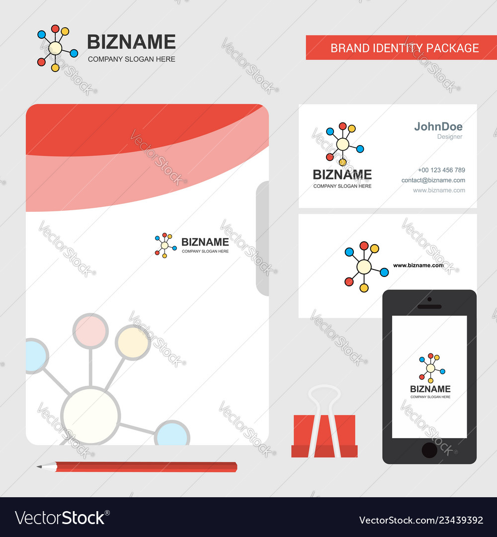 Network business logo file cover visiting card