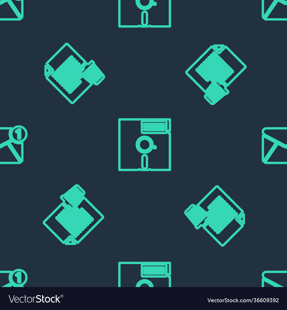 Set line floppy disk in 525-inch delete file vector image Set line floppy disk in 525-inch delete file