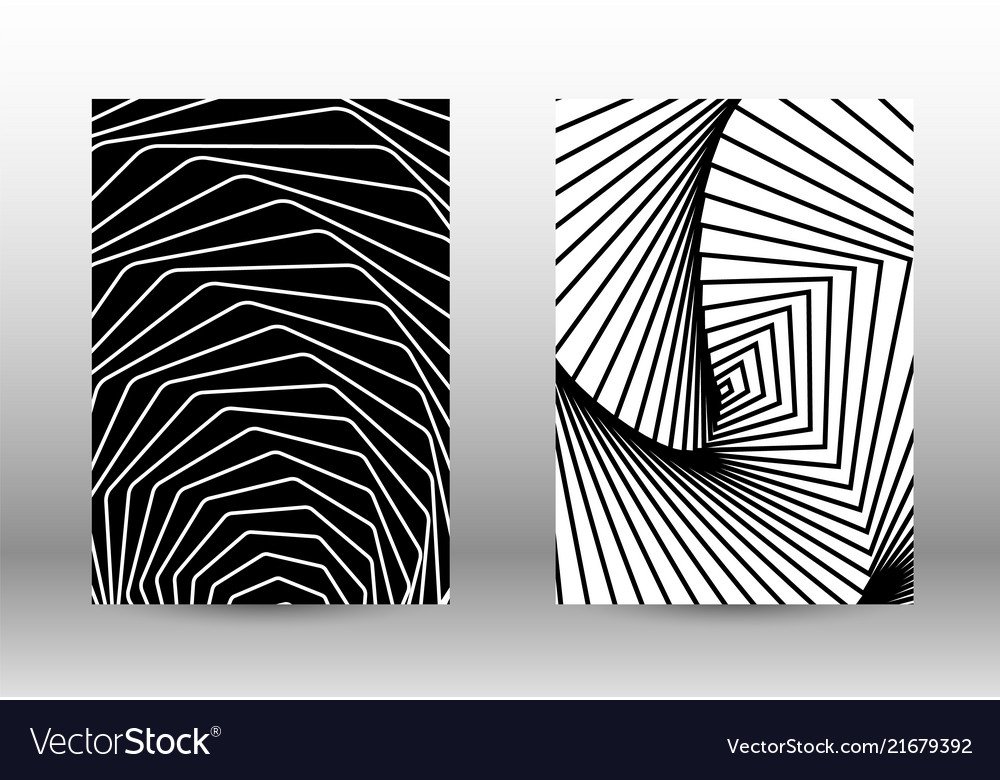 Satz abstrakter Muster mit verzerrten Linien vector image Satz abstrakter Muster mit verzerrten Linien
