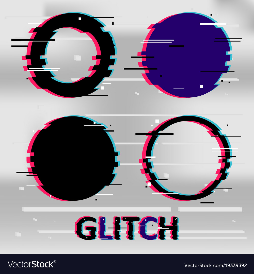 Set of simple geometric circle form frames