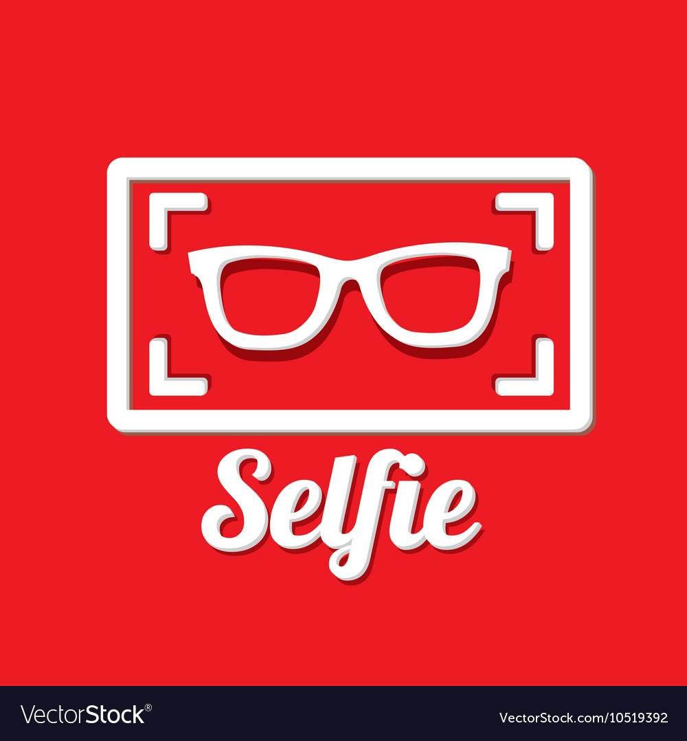 Taking selfie photo on smart phone concept icon
