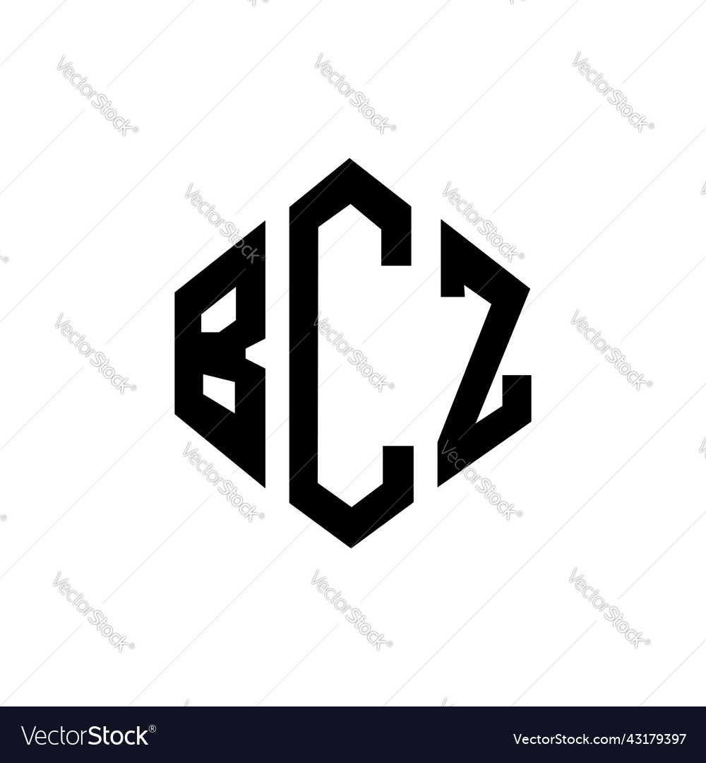 Bcz Buchstaben Logo Design mit Polygon Form vector image Bcz Buchstaben Logo Design mit Polygon Form