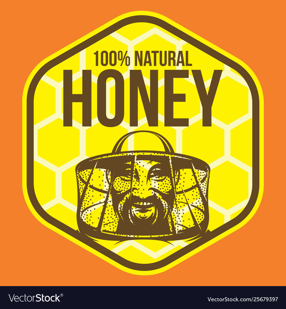 Color template for honey packaging design Vector Image