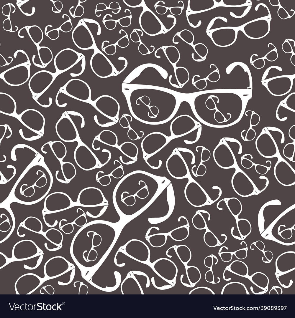 Design seamless pattern with glasses shapes Vector Image Design seamless pattern with glasses shapes