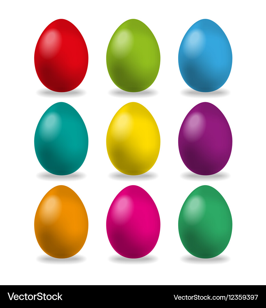 Easter eggs icons Royalty Free Vector Image - VectorStock