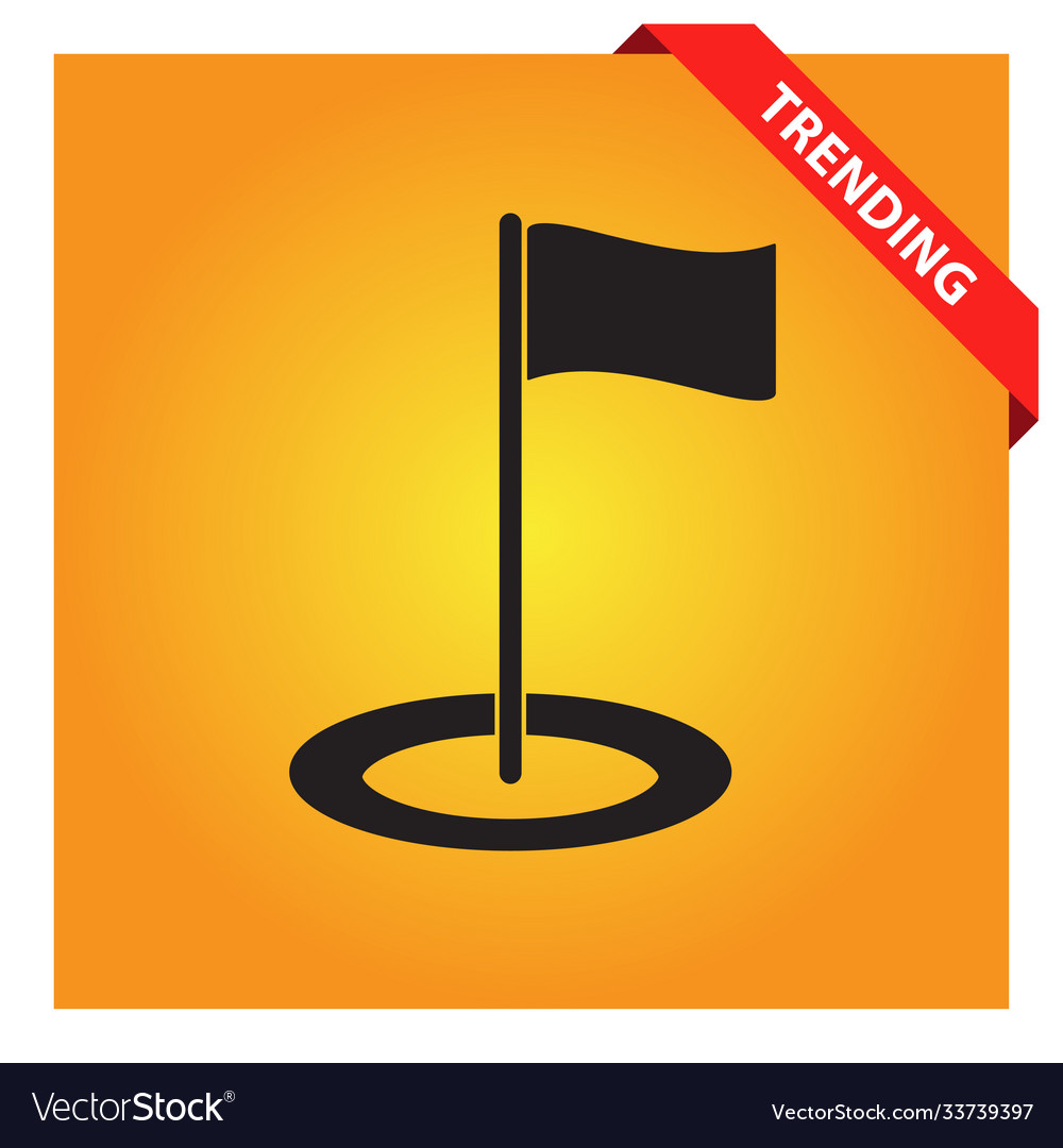 Flag marker icon for web and mobile