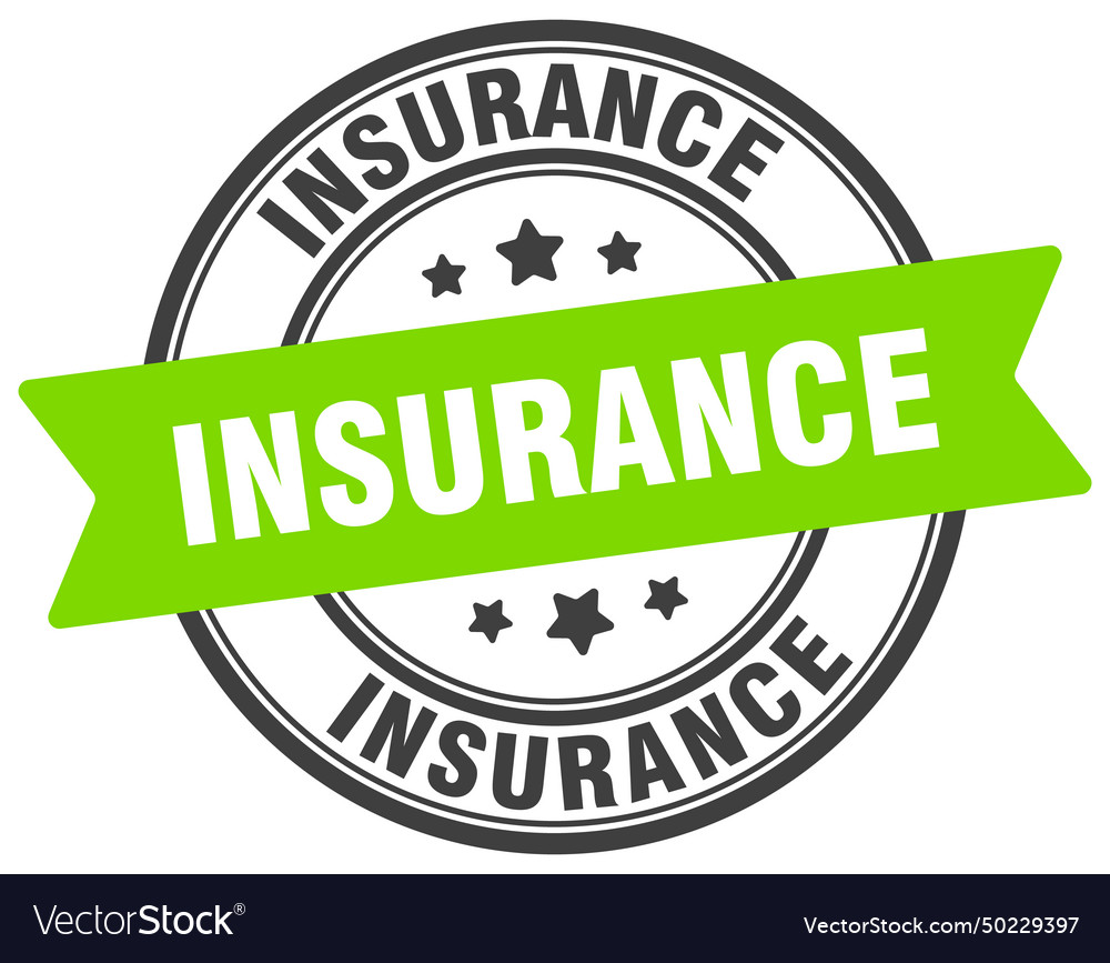 Insurance Stamp Label On Transparent Royalty Free Vector