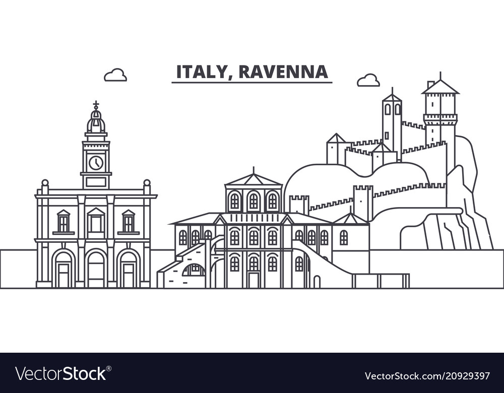 Italy ravenna line skyline