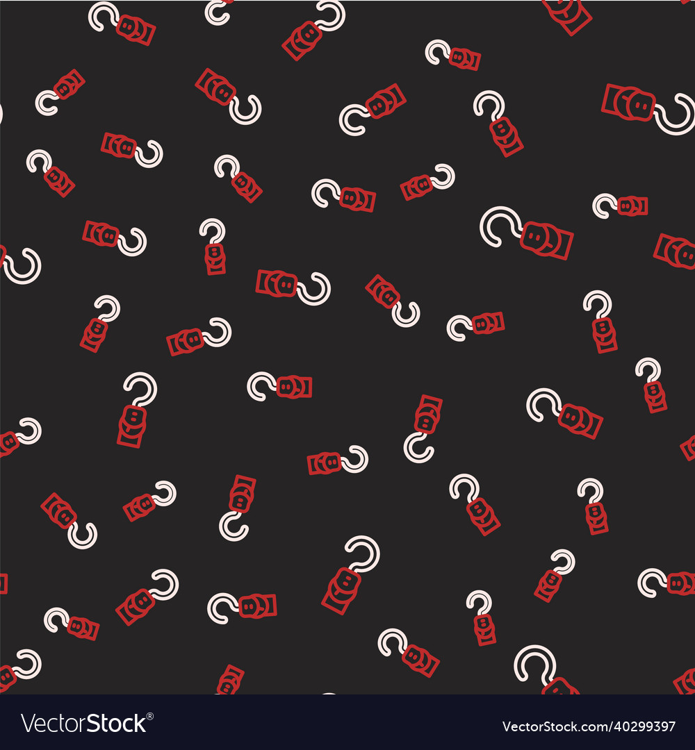 Line spring scale icon isolated seamless pattern vector image Line spring scale icon isolated seamless pattern