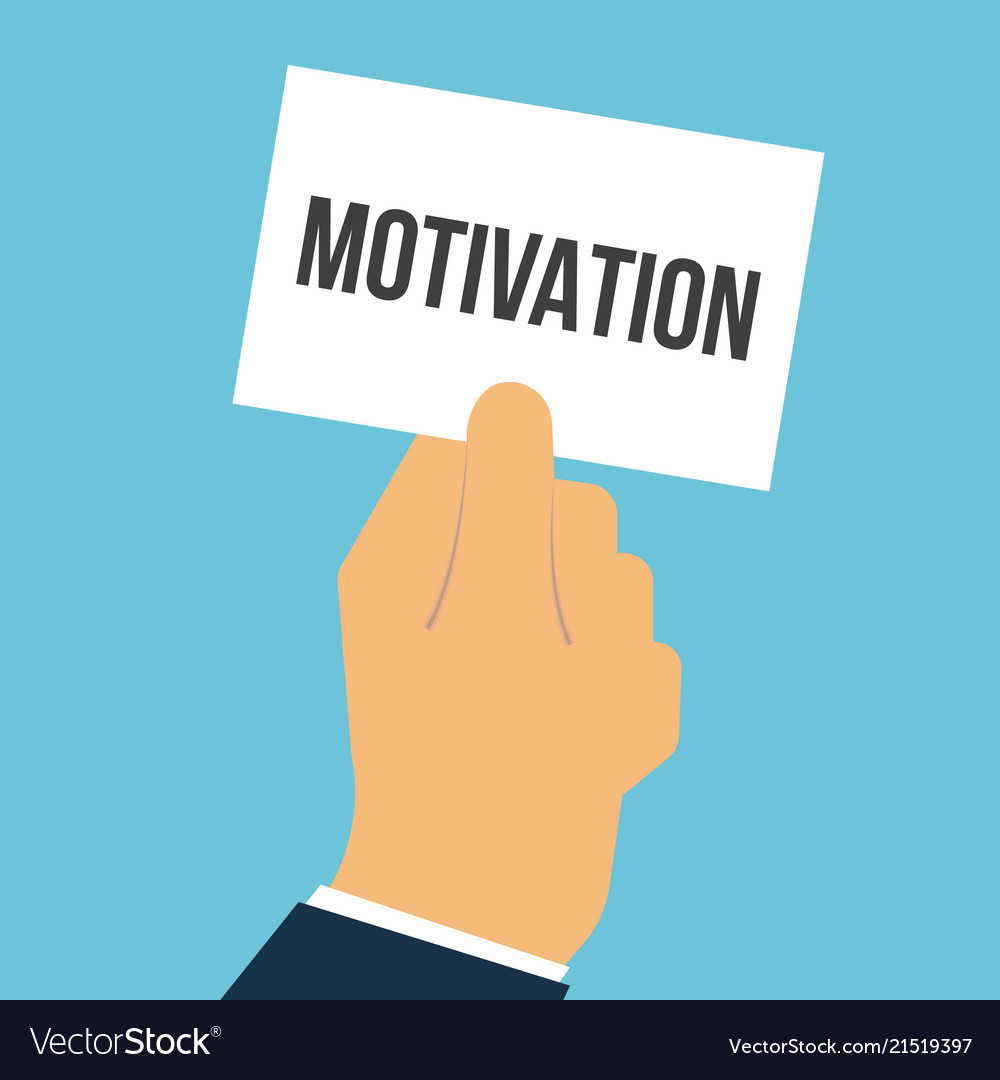 Man showing paper motivation text Vector Image Man showing paper motivation text