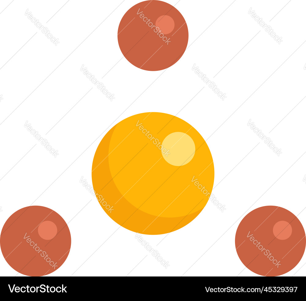Molecule icon flat lab research Royalty Free Vector Image