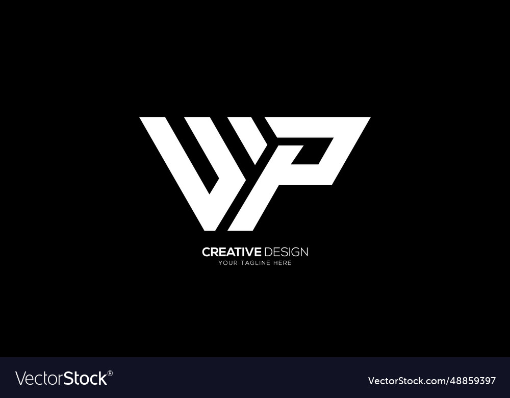 P w creative letter monogram logo design