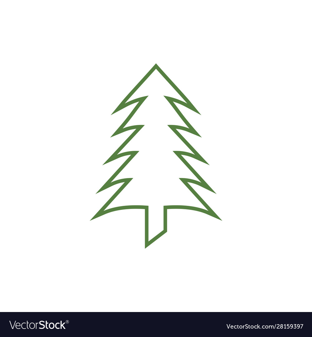 Pine tree icon design template isolated