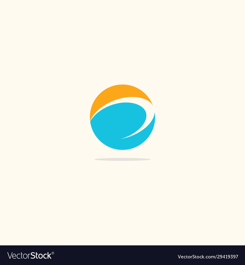 Round abstract loop colored logo