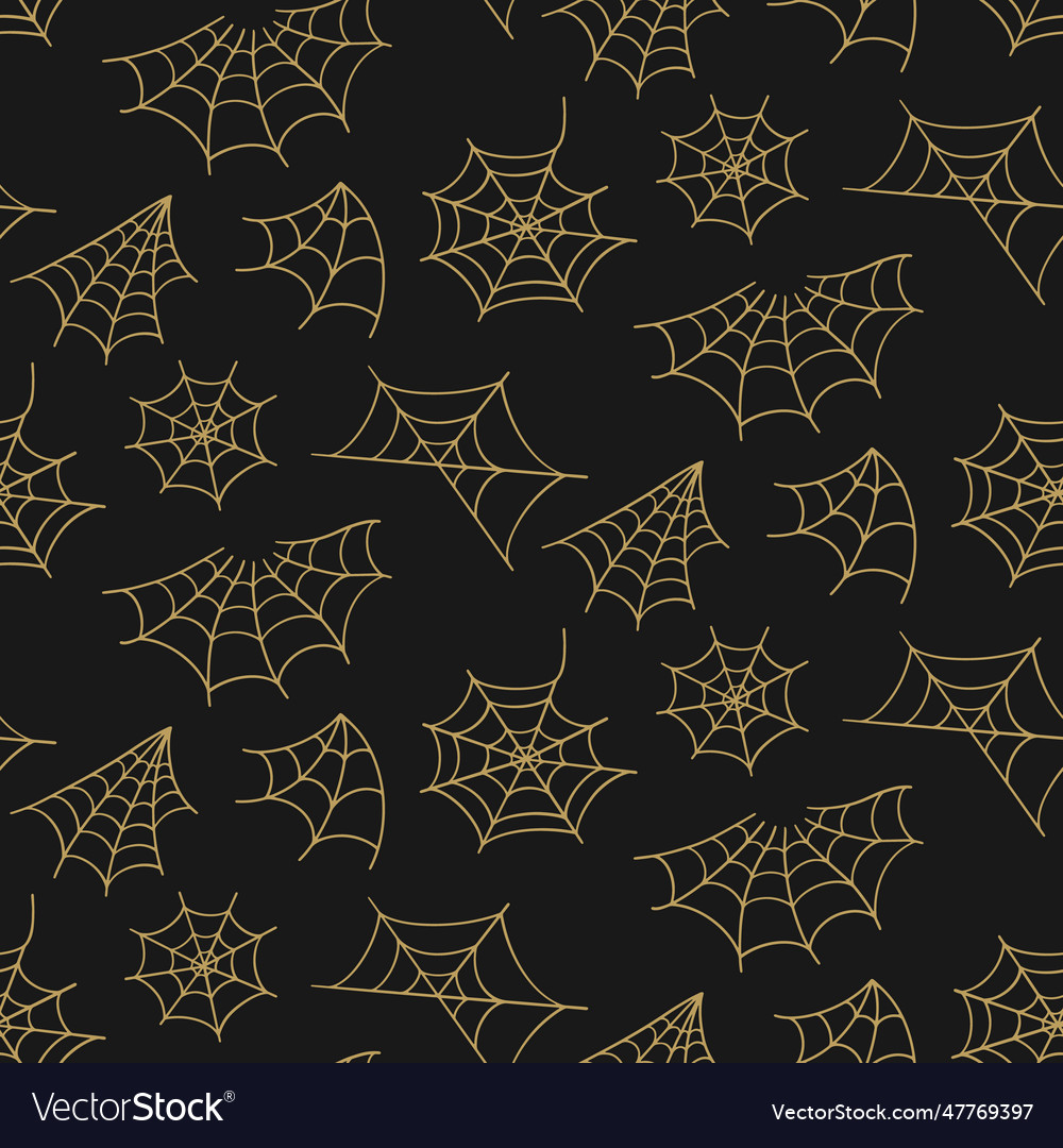 Spider web halloween trap cobweb seamless pattern
