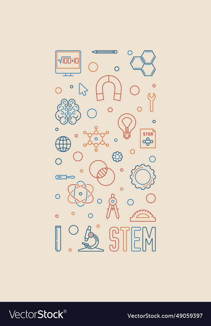 Stem - science technology engineering and math Vector Image