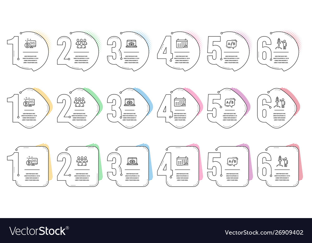 Ab testing online delivery and launch project vector image Ab testing online delivery and launch project