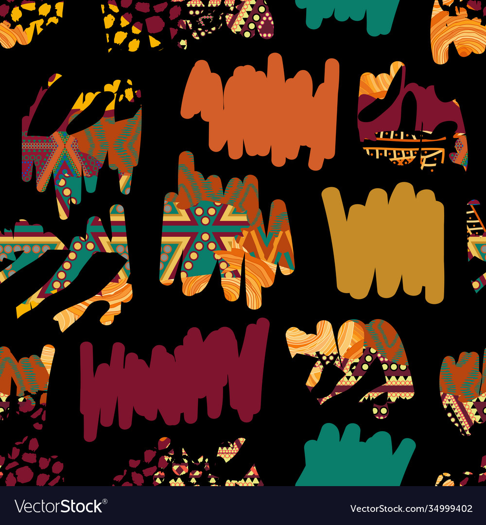 Abstract seamless brush pattern