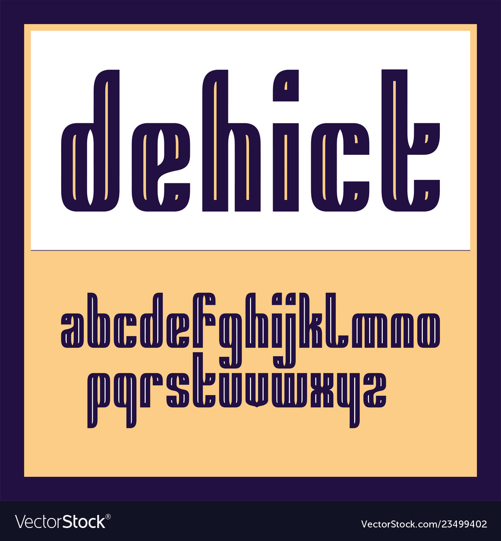 Bold Display Font Set - Condensed Style