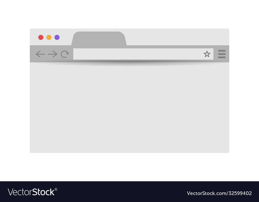 Browser window empty template mockup design